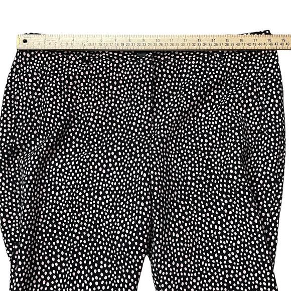 Talbots Petites Hampshire Ankle Pants Black Pink Dots Women's 14p Pre-owned - Picture 8 of 11